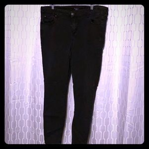 Faded black skinny jeans